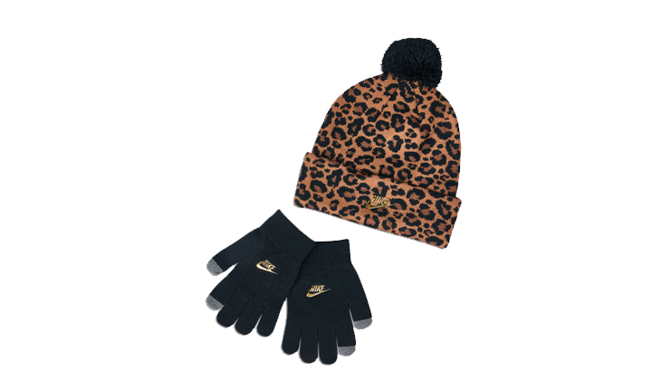 comprar regalo navidad gorro guantes nike leopardo