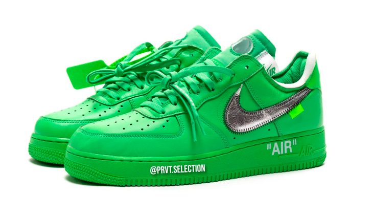 Off-White x Nike Air Force 1 Low Green verán luz 💚 Backseries