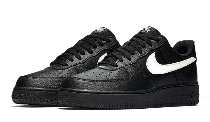 Nike-Air-Force-1-Low-Black-Leather-Pack-Black-White