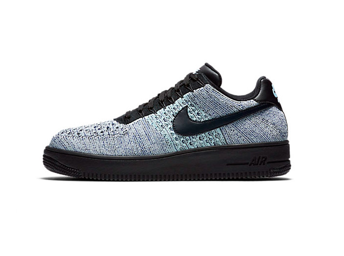 Nike air force 1 flyknit low blue lateral 700x520