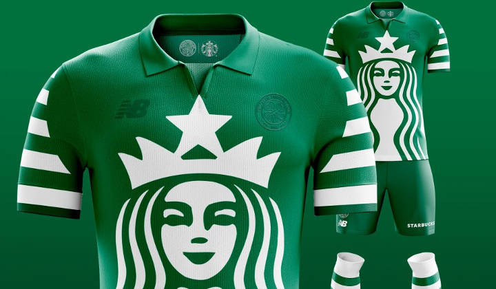 camisetas de futbol de diseño celtic glasgow starbucks