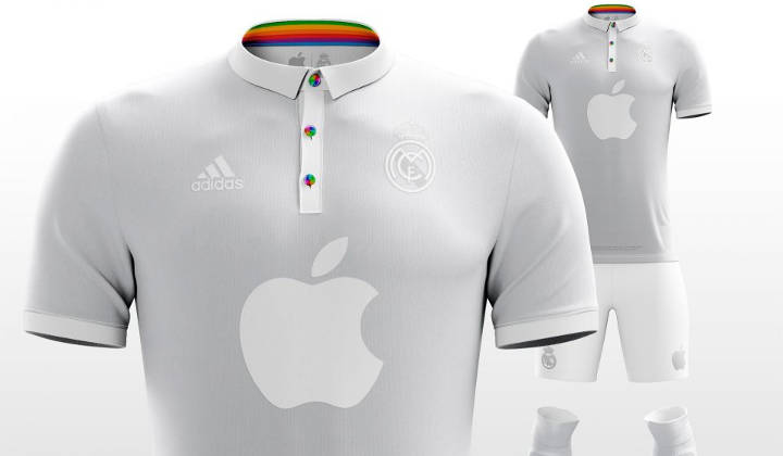 camisetas de futbol de diseño madrid apple