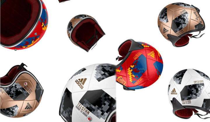 cascos del mundial rusia 2018 combinacion