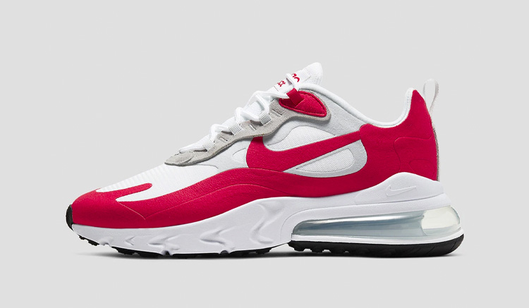 Las Nike Max 270 React white Red visten historia -