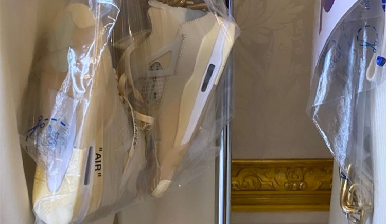 Off White x Air Jordan 4 White Tan